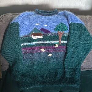 VTG Rosemarie B Kitschy Sheep Wool Sweater from Ireland